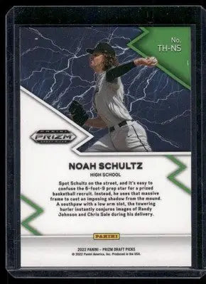 2022 Panini Prizm Draft Picks Thunder Struck Noah Schultz #TH-NS Baseball - Baseball Card Single