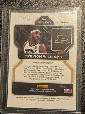 2022 Panini Prizm Draft Trevion Williams Draft Picks Autographs Choice Red #/88