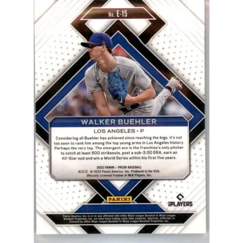 2022 Panini Prizm Emergent #15 Walker Buehler NM-MT Los Angeles Dodgers Baseball Card - Baseball Card Single