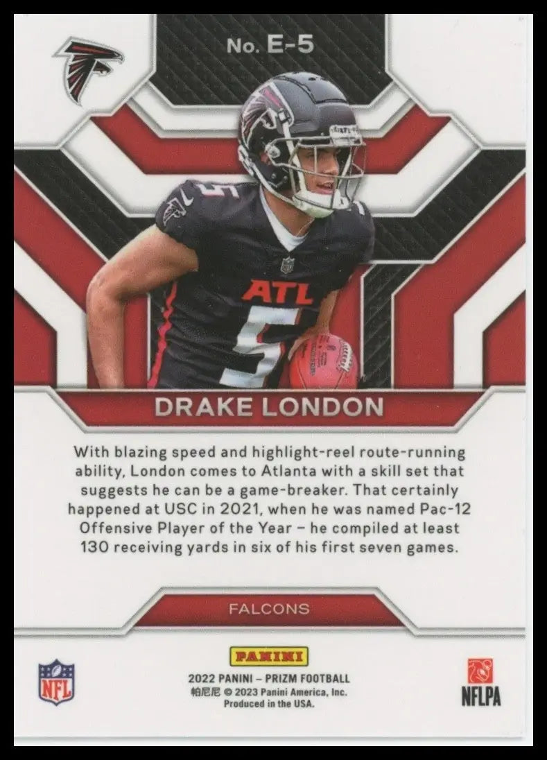 2022 Panini Prizm - Emergent Drake London #E-5 (RC) - Football Card Single
