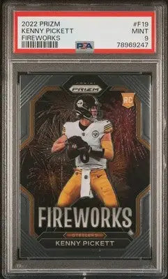 2022 Panini Prizm Fireworks #F19 Kenny Pickett Fireworks PSA 9