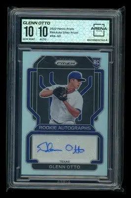 2022 Panini Prizm Glenn Otto #RA-GO Silver Autograph RC Baseball Arena Club 10