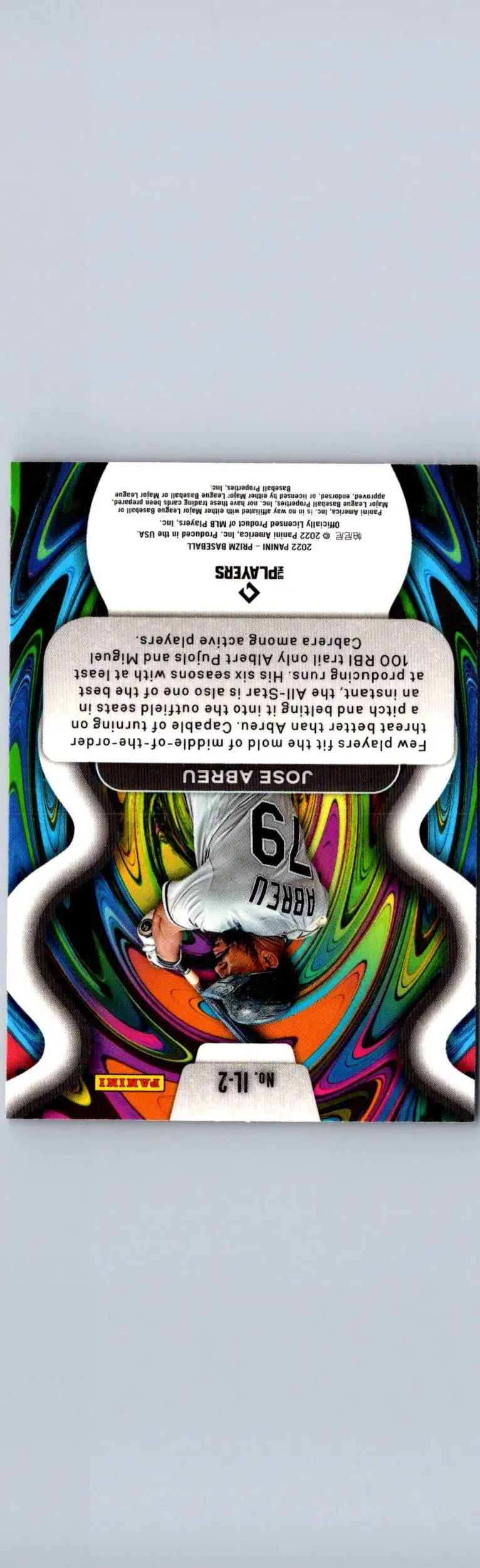 Baseball card featuring Jose Abreu Illumination from 2022 Panini Prizm series
