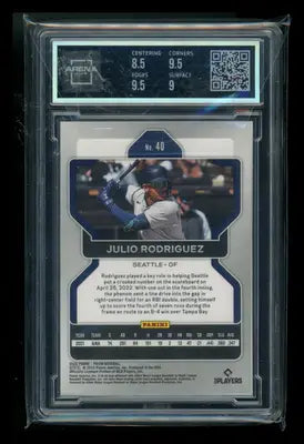 2022 Panini Prizm Julio Rodriguez #40 RC Baseball Arena Club 9 - Baseball Card Single