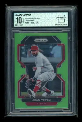 2022 Panini Prizm Lime Green Juan Yepez #269 125/125 Baseball Arena Club 10