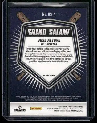 2022 Panini Prizm Mosaic Baseball Jose Altuve #GS-4 Baseball - Baseball Card Single