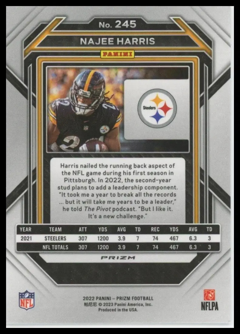 2022 Panini Prizm - Najee Harris #245 Silver Prizm - Football Card Single