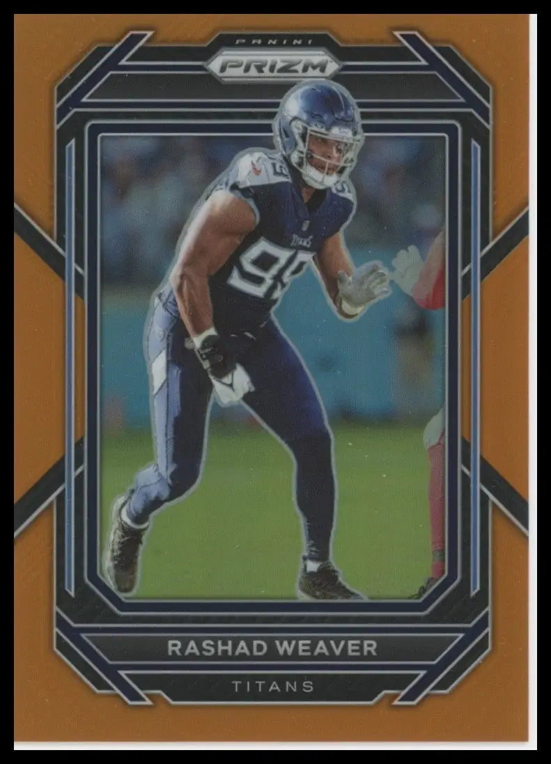 2022 Panini Prizm Orange /249 Rashad Weaver #286 Tennessee Titans Football Card