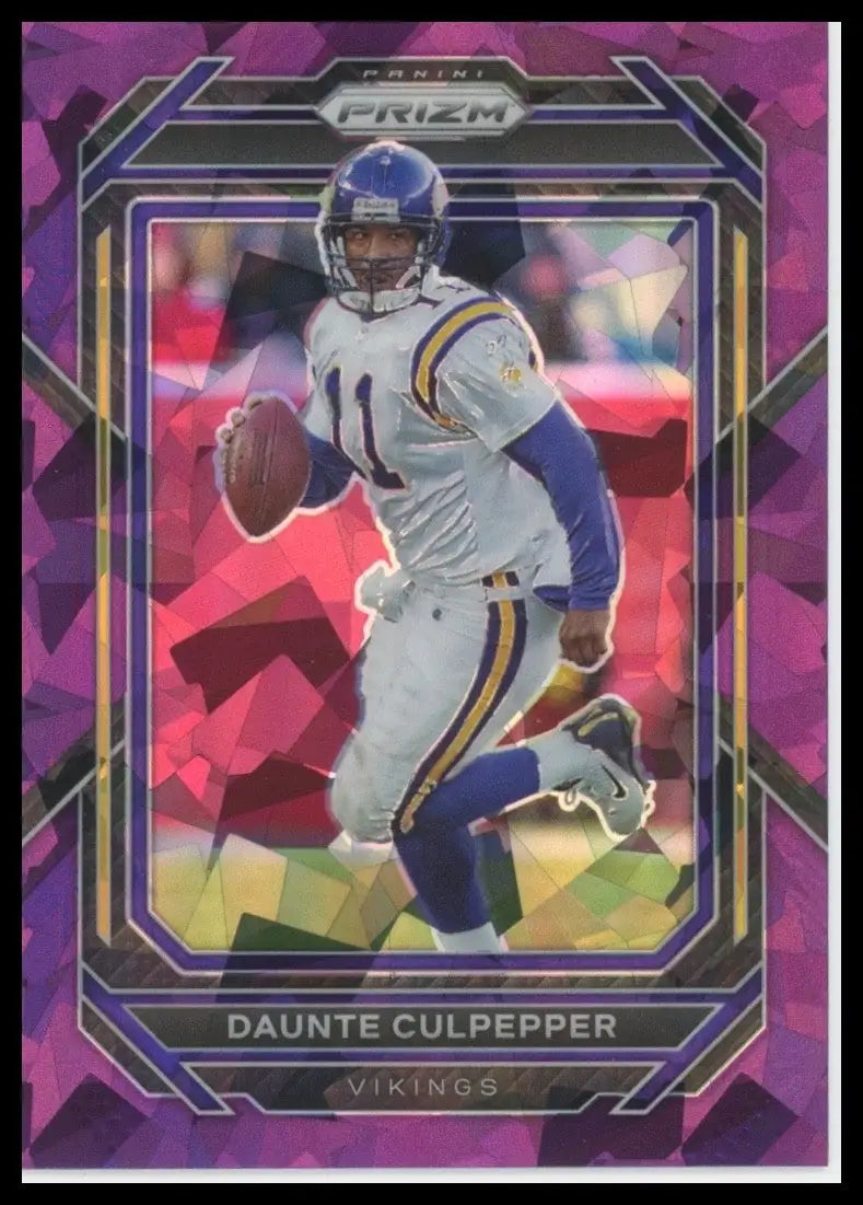 2022 Panini Prizm Purple Ice /225 Daunte Culpepper #195 Minnesota Vikings Card