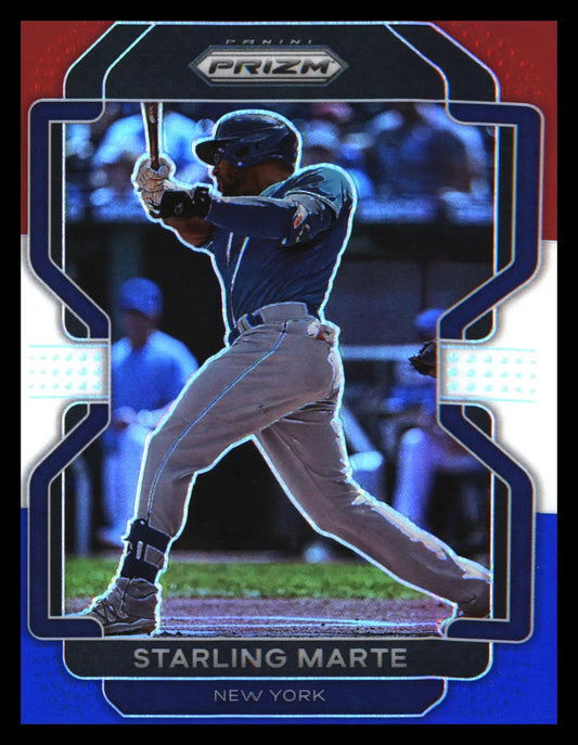 2022 Panini Prizm Red/White/Blue Prizm #204 Starling Marte - Baseball Card Single