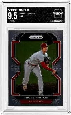 Graded Shohei Ohtani 2022 Panini Prizm baseball card, high-quality prizm Shohei Ohtani image