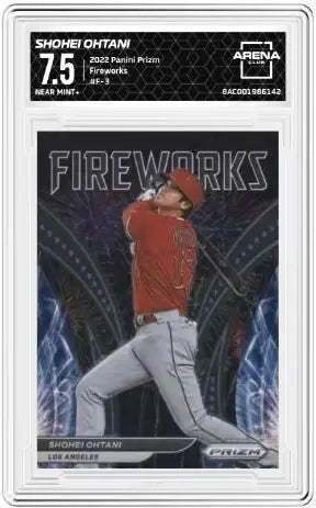 2022 Panini Prizm Shohei Ohtani #F-3 Fireworks Baseball AC 7.5 - Baseball Card Single
