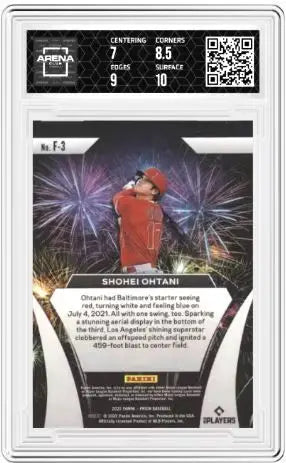 2022 Panini Prizm Shohei Ohtani #F-3 Fireworks Baseball AC 7.5 - Baseball Card Single