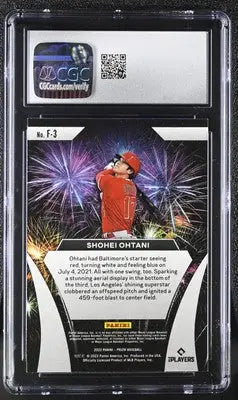 2022 Panini Prizm Shohei Ohtani #F-3 Fireworks Baseball CGC 9