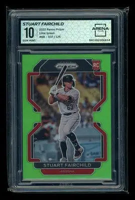 2022 Panini Prizm Stuart Fairchild #68 Lime Green RC 037/125 Arena Club 10