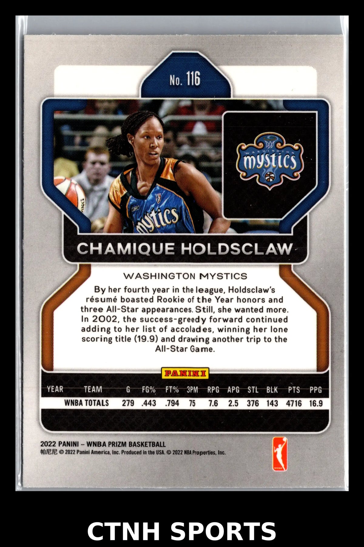 2022 Panini Prizm WNBA #116 Silver Prizm Washington Mystics - Basketball Card Single