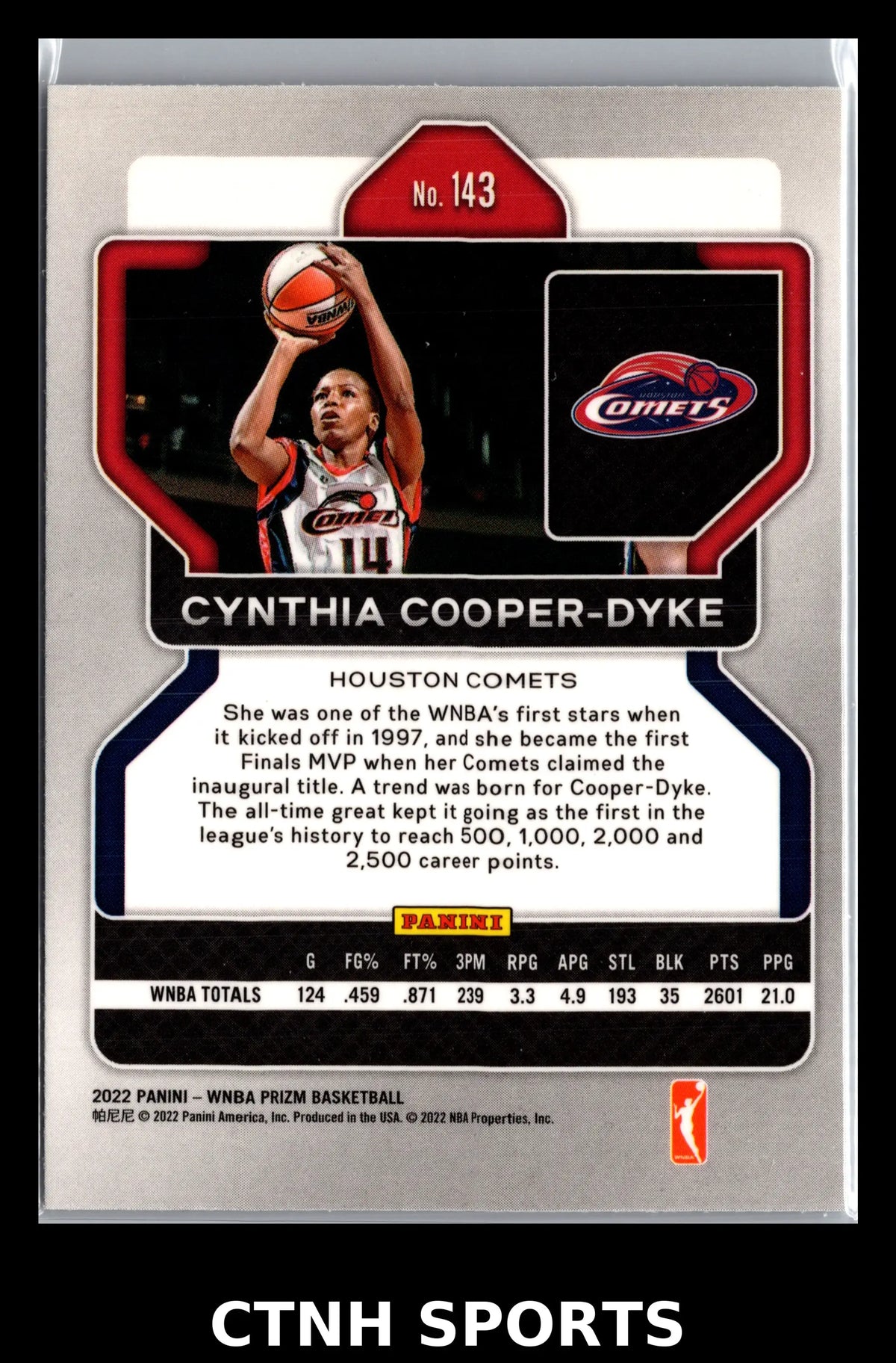 2022 Panini Prizm WNBA #143 Houston Comets - Basketball Card Single