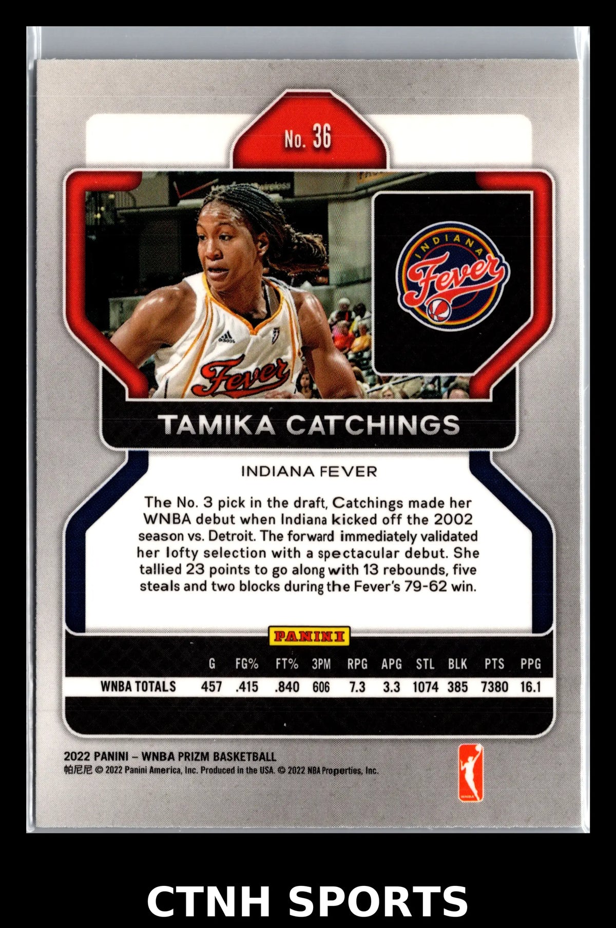 2022 Panini Prizm WNBA #36 Indiana Fever - Basketball Card Single