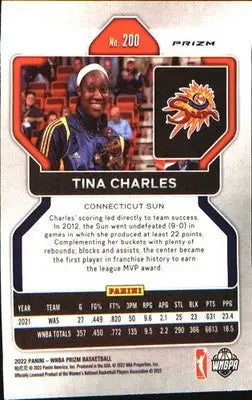 2022 Panini Prizm WNBA Green #200 Tina Charles - Basketball Card Single