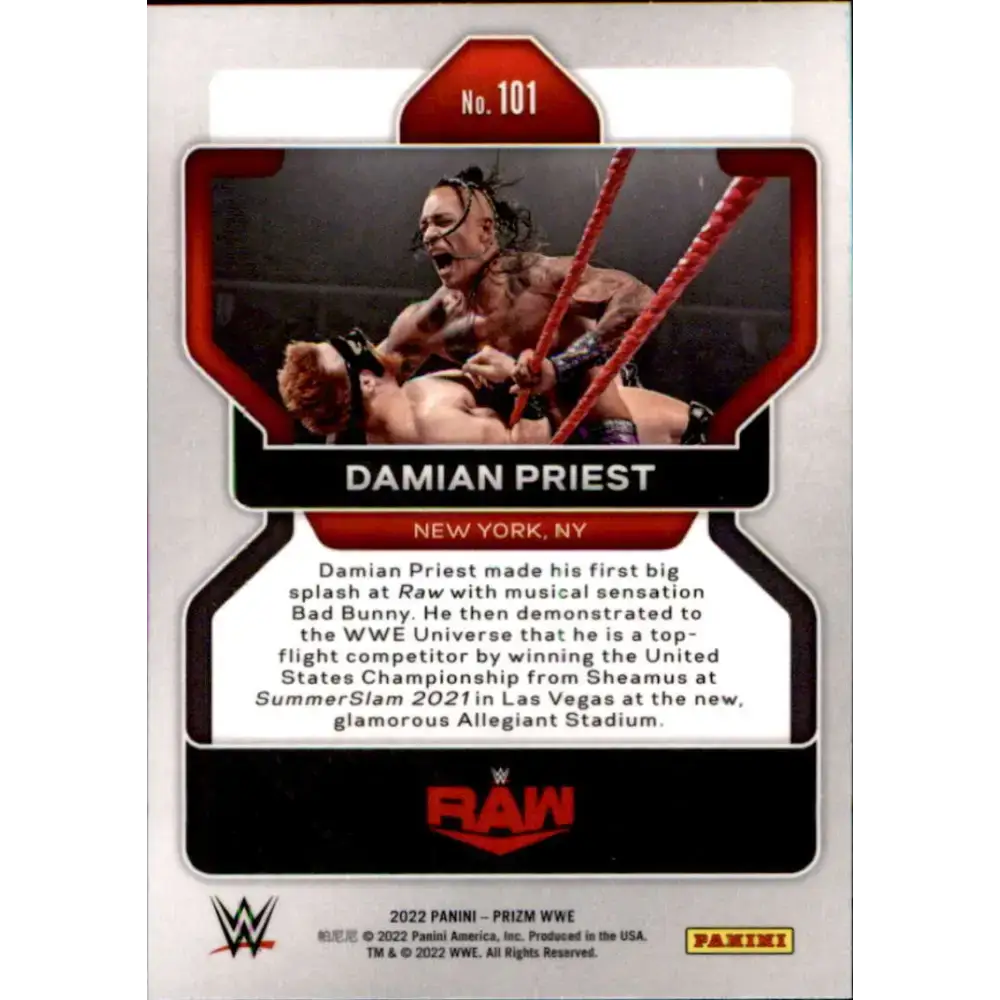 2022 Panini Prizm WWE # 101 Damian Priest Raw - Non-Sports Card Single