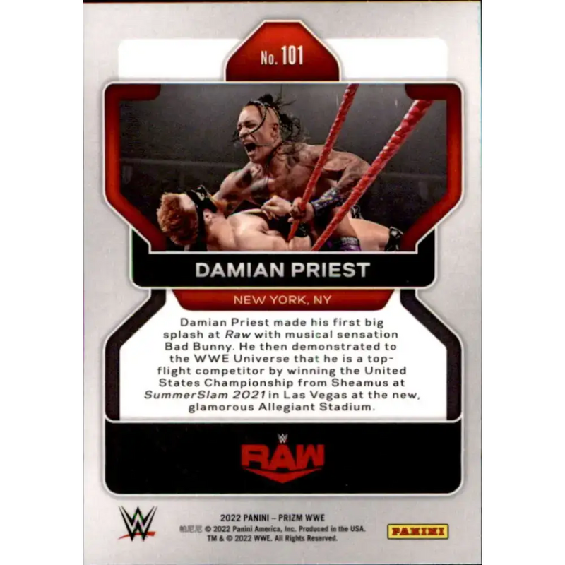 2022 Panini Prizm WWE # 101 Damian Priest Raw - Non-Sports Card Single
