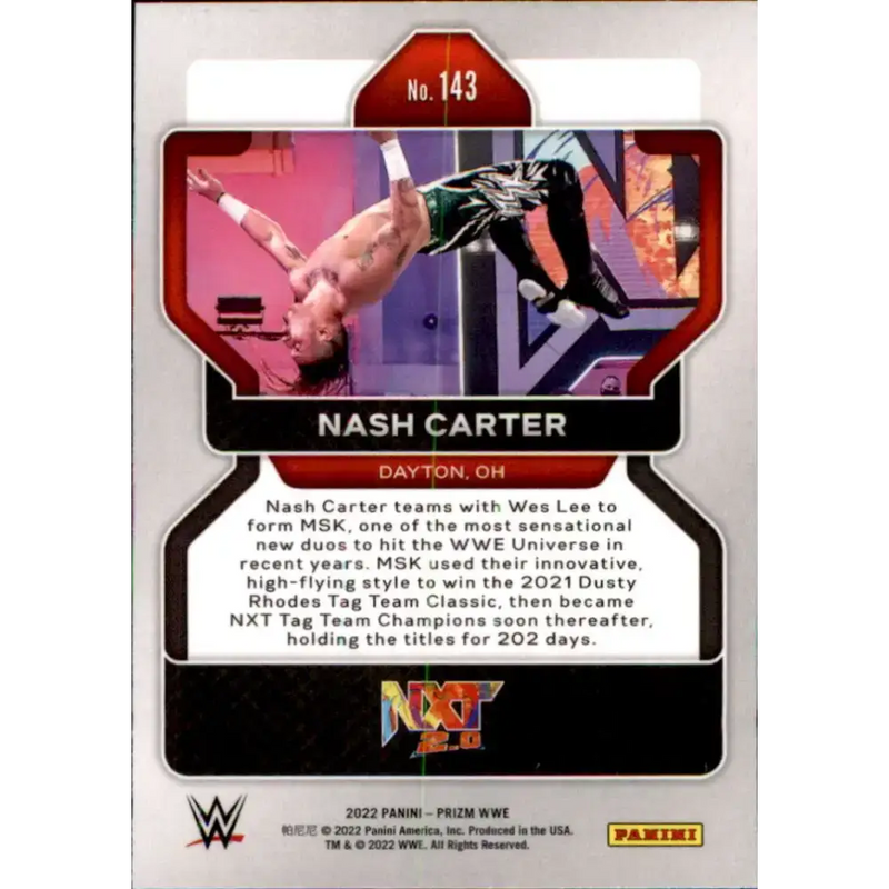 2022 Panini Prizm WWE # 143 Nash Carter NXT 2.0 - Other