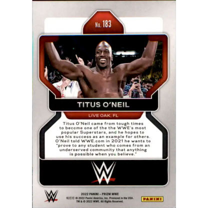 2022 Panini Prizm WWE # 183 Titus O’Neil WWE