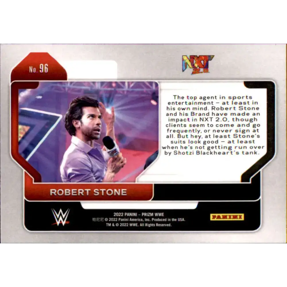 2022 Panini Prizm WWE # 96 Robert Stone NXT 2.0 - Non-Sports Card Single