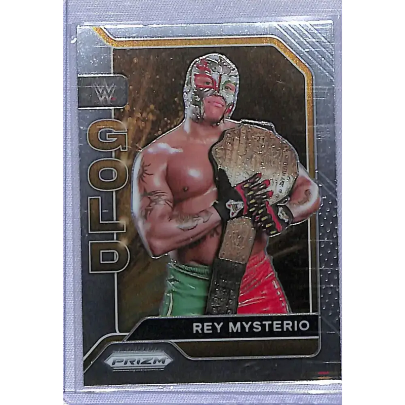 2022 Panini Prizm WWE Gold #7 Rey Mysterio NM-MT - Wrestling Card Single