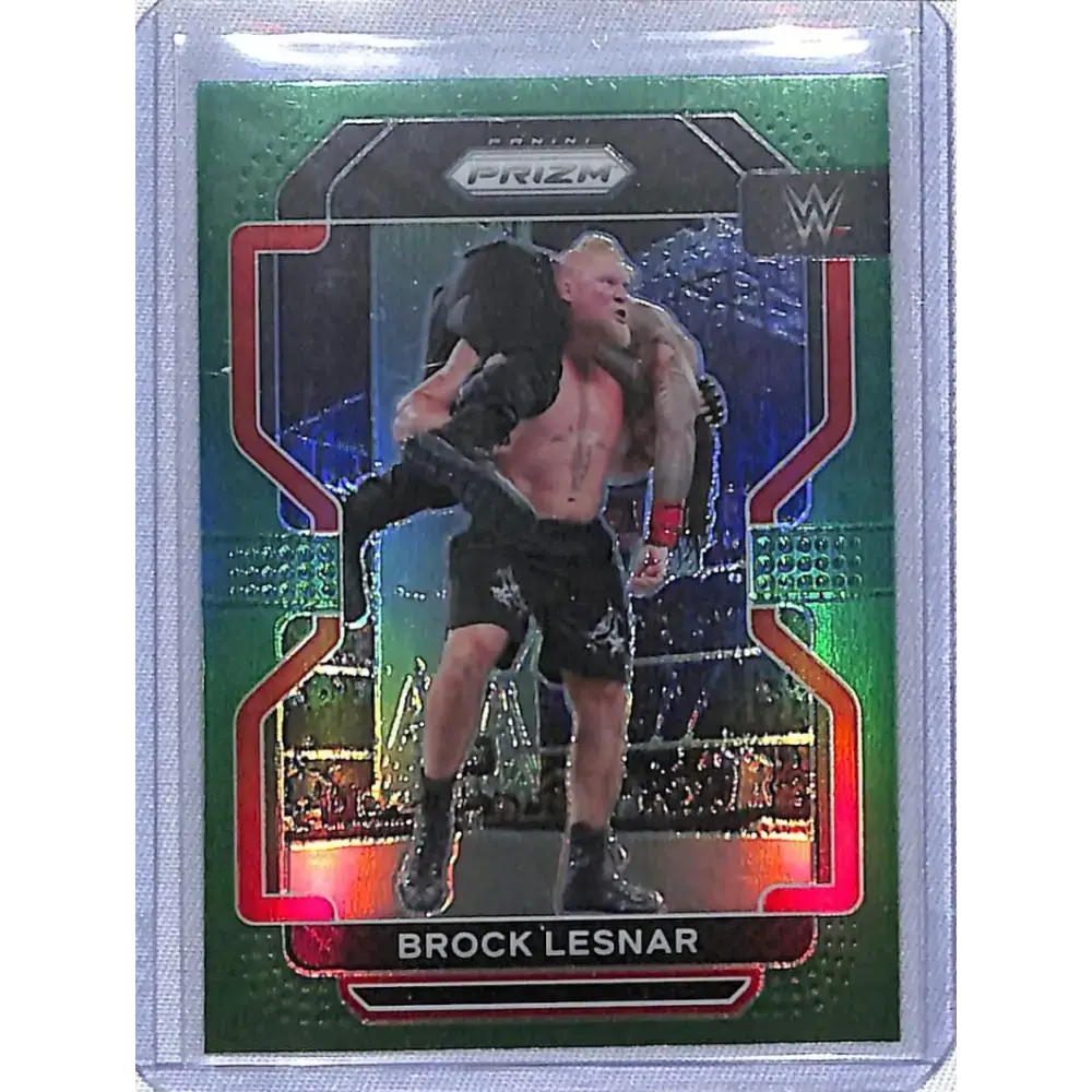 2022 Panini Prizm WWE Green #135 Brock Lesnar NM-MT - Non-Sports Card Single