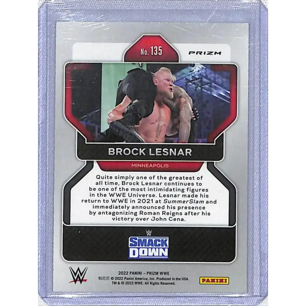 2022 Panini Prizm WWE Green #135 Brock Lesnar NM-MT - Non-Sports Card Single