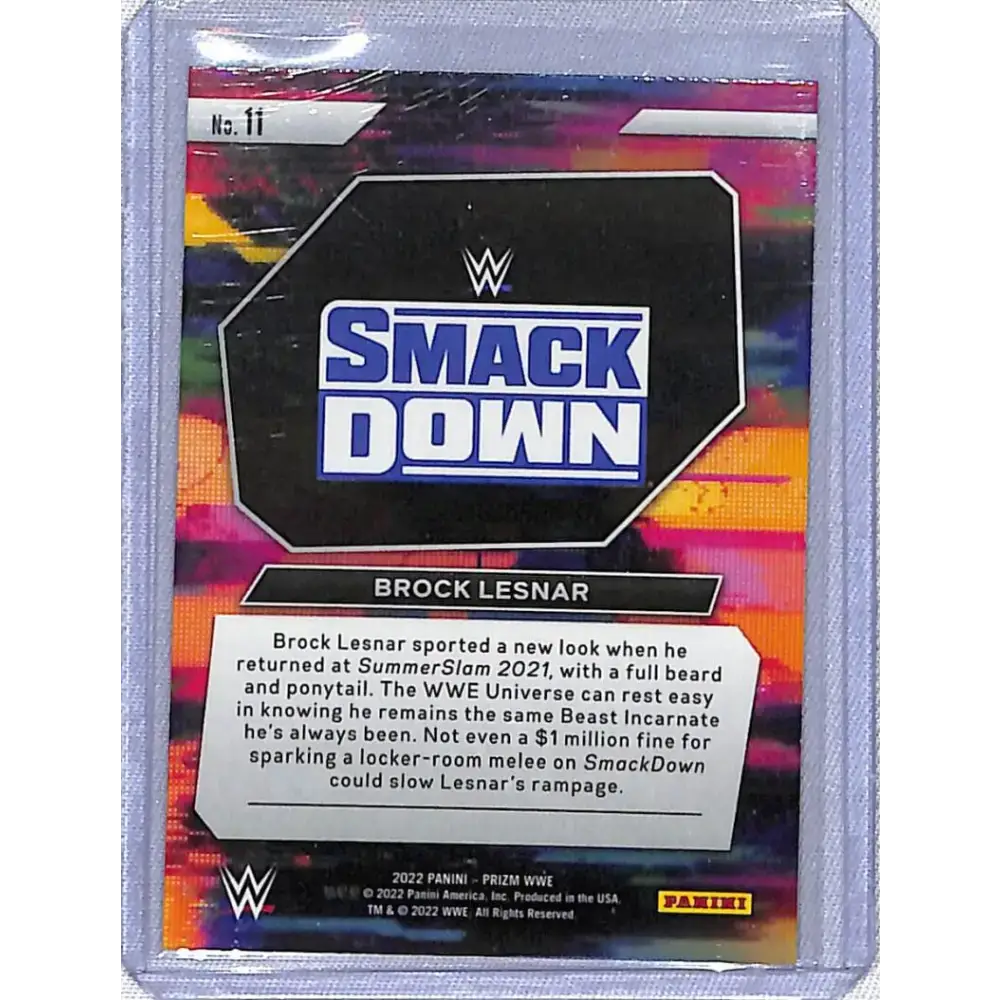 2022 Panini Prizm WWE Next Level #11 Brock Lesnar NM-MT - Non-Sports Card Single