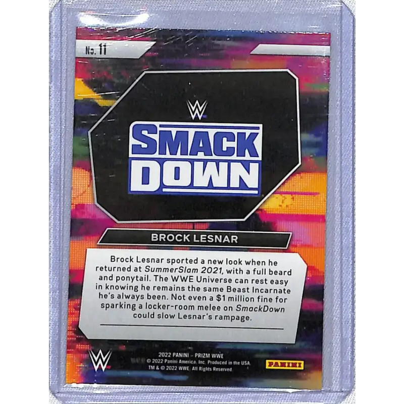2022 Panini Prizm WWE Next Level #11 Brock Lesnar NM-MT - Non-Sports Card Single