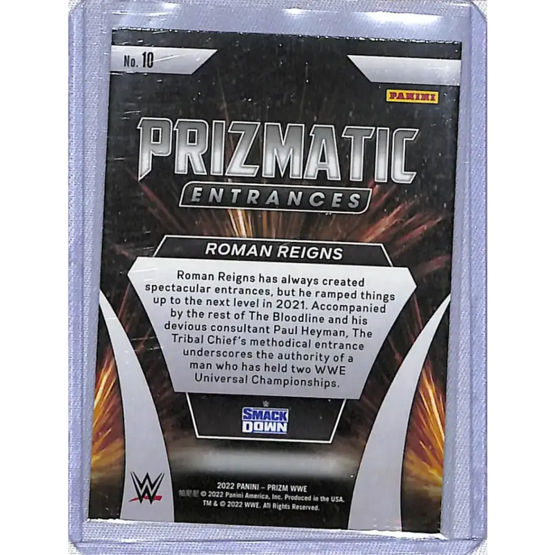2022 Panini Prizm WWE Prizmatic #10 Roman Reigns NM-MT - Wrestling Card Single