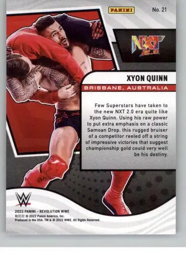 2022 Panini Revolution Xyon Quinn wrestling card with original gloss and NM-MT condition