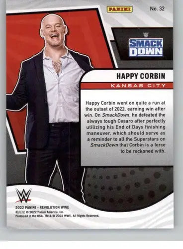 2022 Panini Revolution Happy Corbin wrestling card with original gloss NM-MT ID 44266
