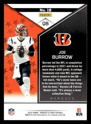 2022 Panini Rookies & Stars #18 Joe Burrow - Football Card Single