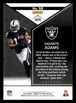 2022 Panini Rookies & Stars #59 Davante Adams Las Vegas Raiders - Football Card Single