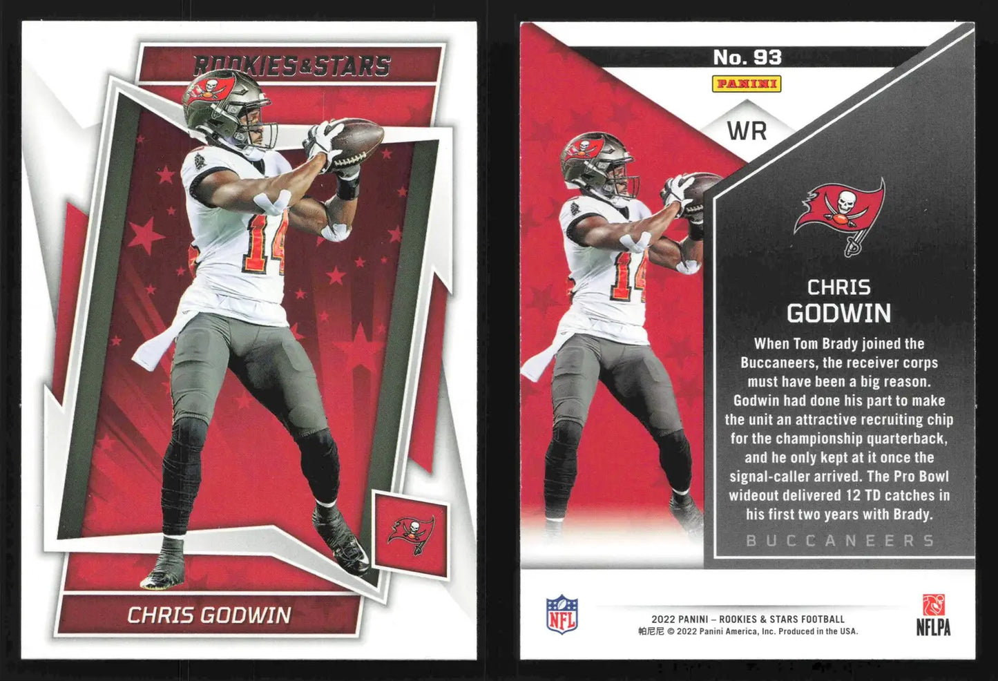 2022 Panini Rookies & Stars CHRIS GODWIN #93 Tampa Bay Buccaneers - Football Card Single