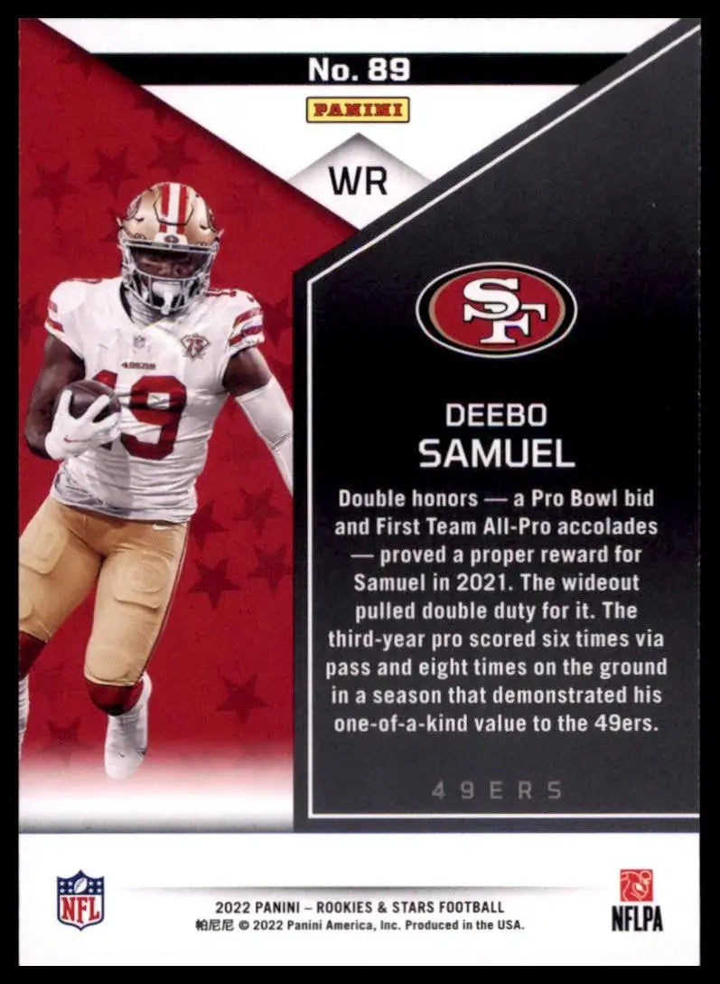 2022 Panini Rookies & Stars - Deebo Samuel #89 - Football Card Single