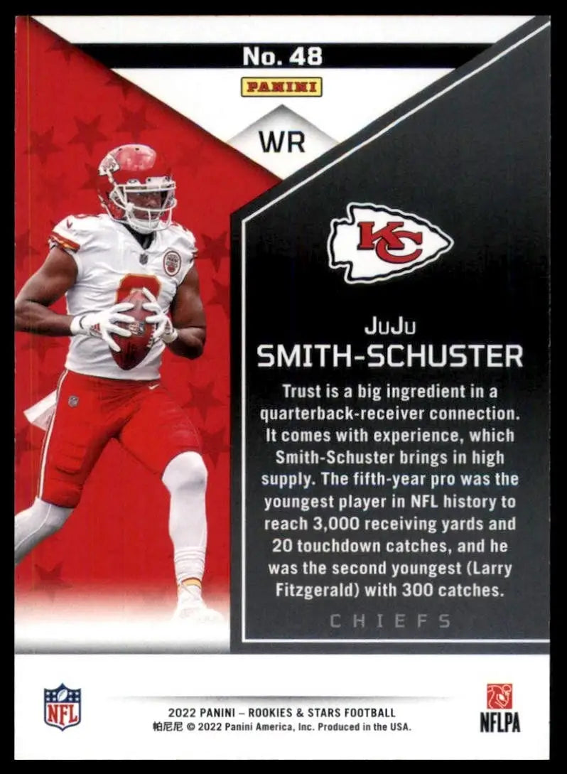2022 Panini Rookies & Stars JuJu Smith Schuster #48 Kansas City Chiefs Football - Football Card Single