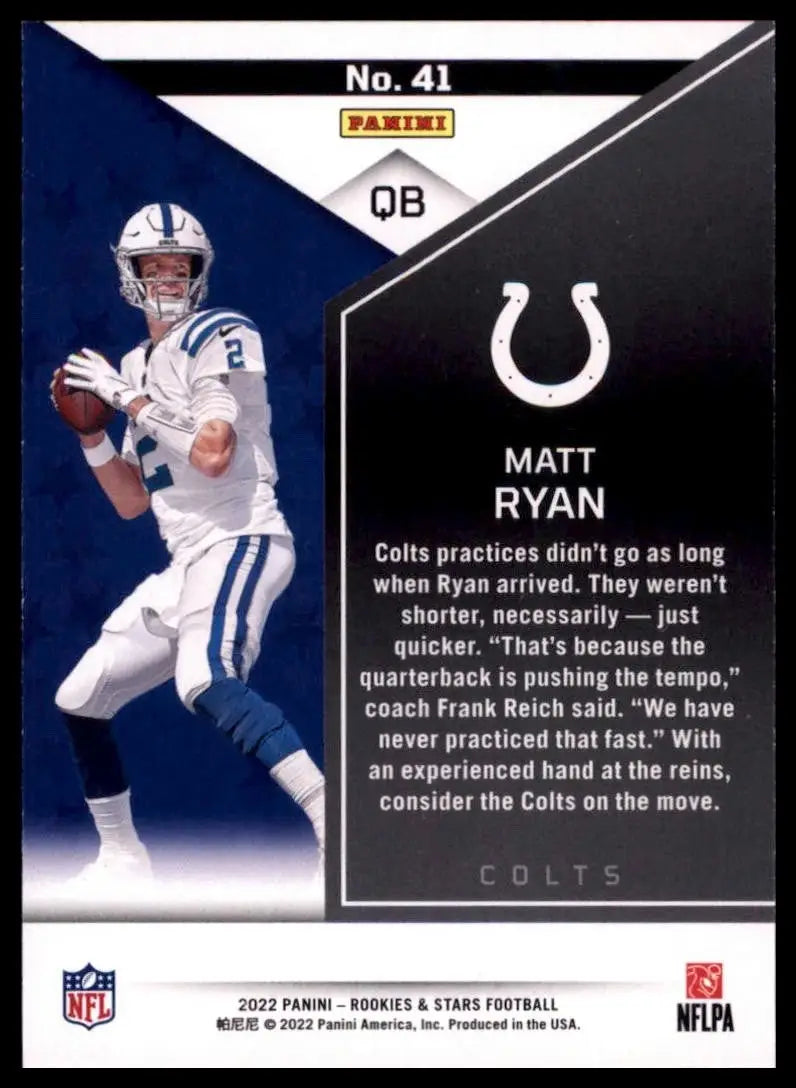 2022 Panini Rookies & Stars - Matt Ryan #41 - Football Card Single