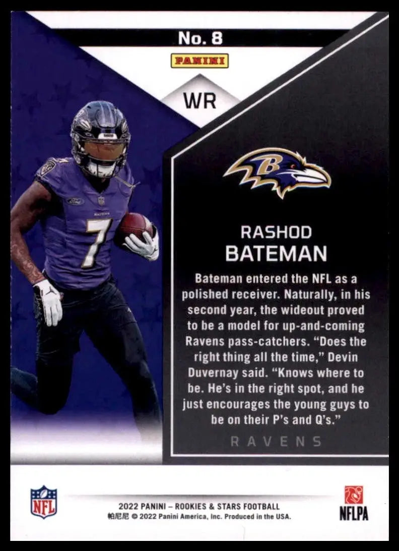 2022 Panini Rookies & Stars - Rashod Bateman #8 - Football Card Single