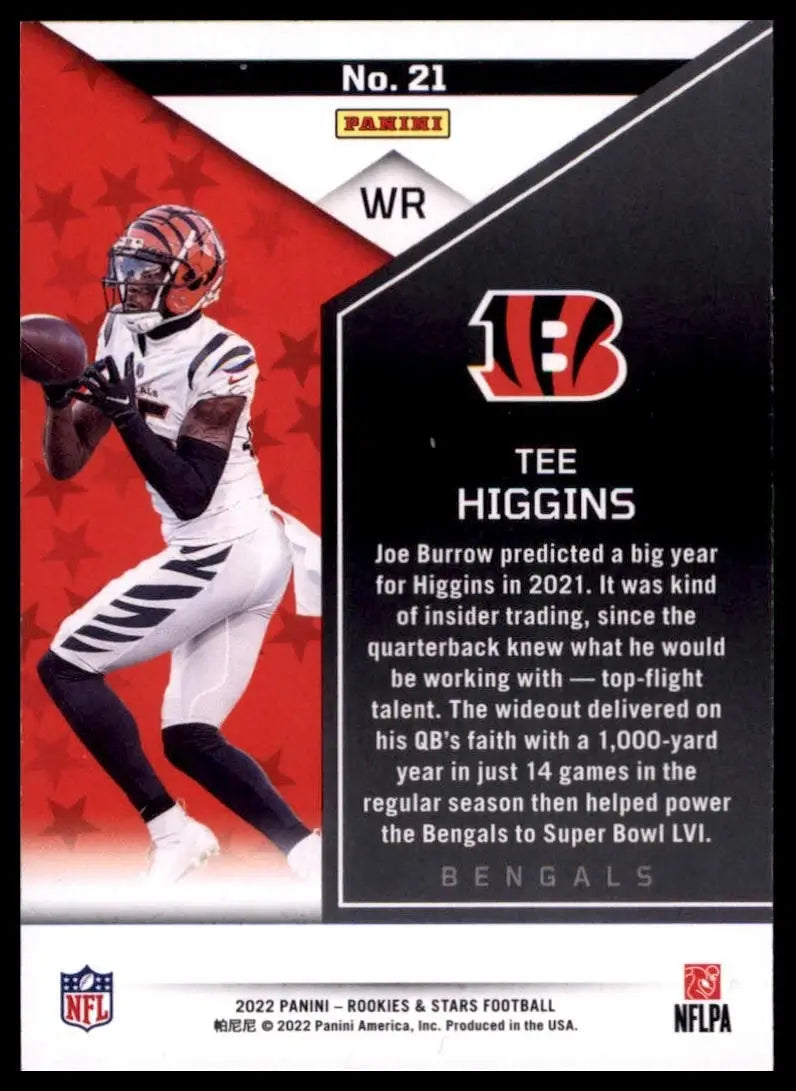 2022 Panini Rookies & Stars - Tee Higgins #21 - Football Card Single
