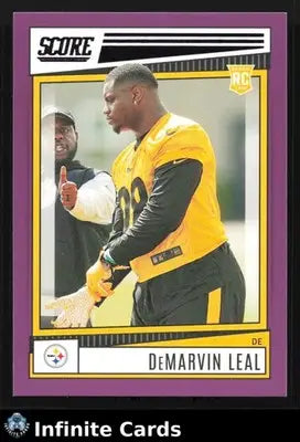 2022 Panini Score DEMARVIN LEAL #356 Purple Pittsburgh Steelers RC