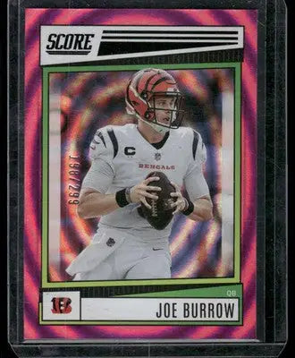 2022 Panini Score Joe Burrow #194 Pink 198/299 Football - Football Card Single