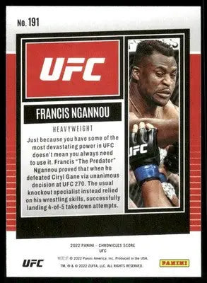 2022 Panini Score UFC Francis Ngannou #191 Mixed Martial Arts (MMA) - UFC/MMA Card Single