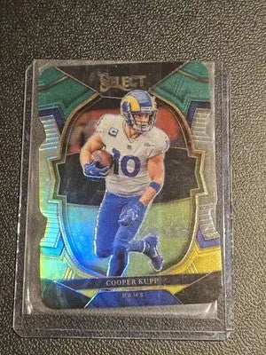 2022 Panini Select #8 Cooper Kupp Green and Yellow Prizm Die Cut - Football Card Single
