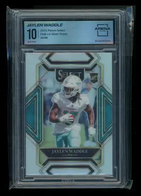 2022 Panini Select Club Level Silver Prizm Jaylen Waddle #248 RC Arena Club 10 - Football Card Single