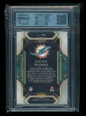 2022 Panini Select Club Level Silver Prizm Jaylen Waddle #248 RC Arena Club 10 - Football Card Single